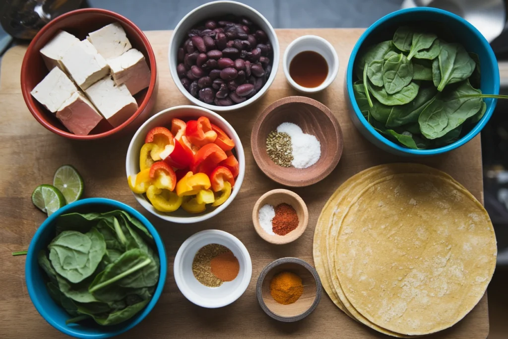 Ingredients for Vegan Enchiladas